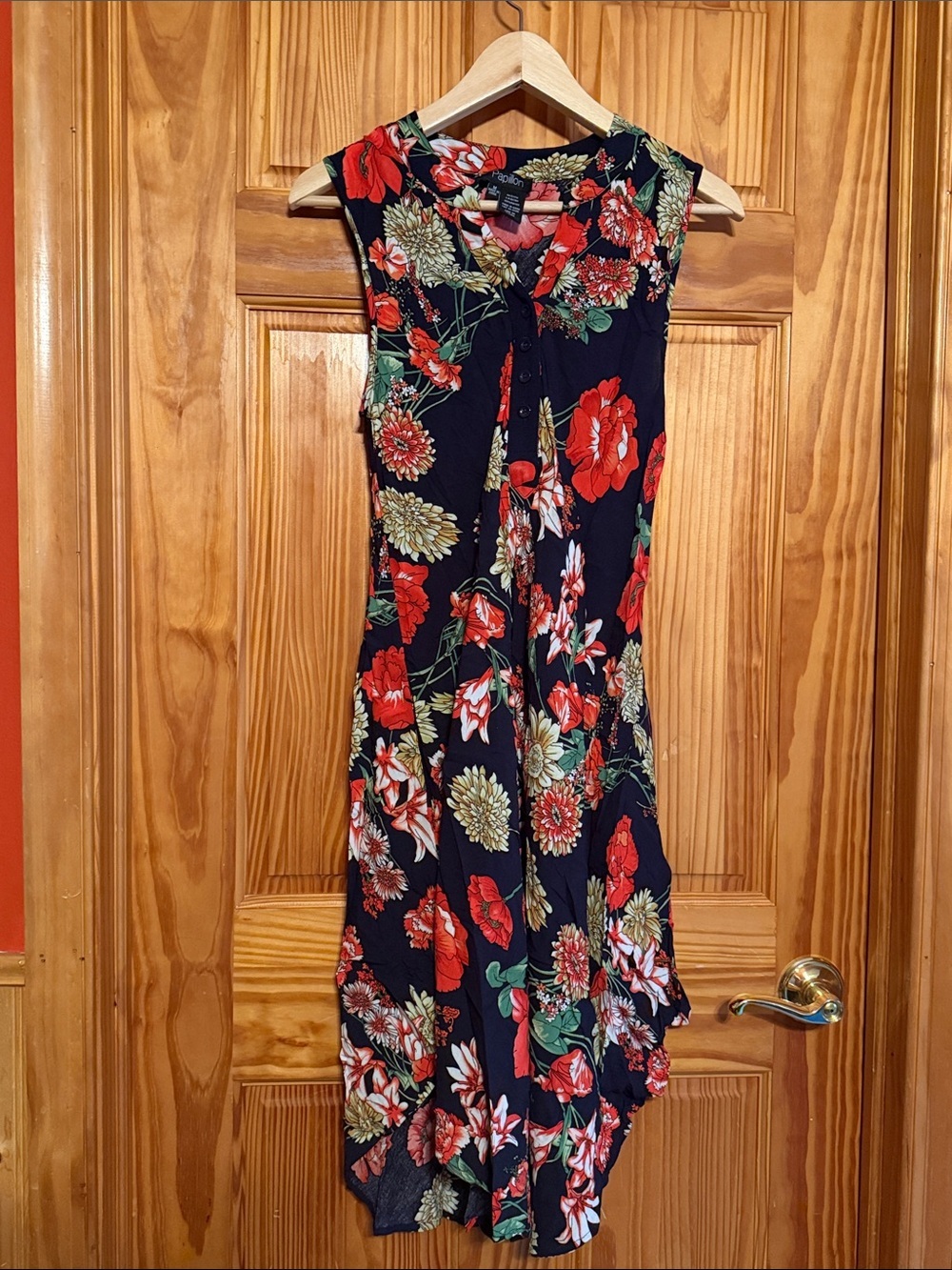 Papillon Blanc Blue and Red Sleeveless Sundress